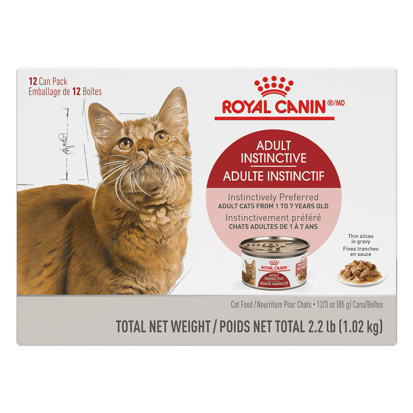 Royal Canin Feline Canned Adult Instinctive 12 Pack - 12 X 85g - Canned Cat Food - Royal Canin - PetMax Canada