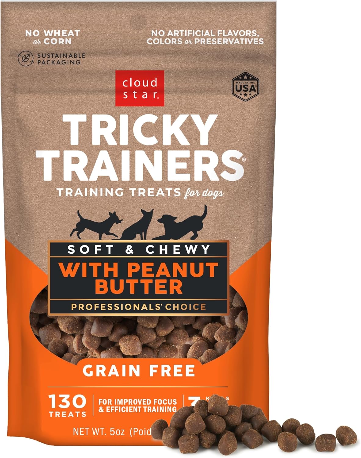 Cloud Star Tricky Trainers Grain Free With Peanut Butter