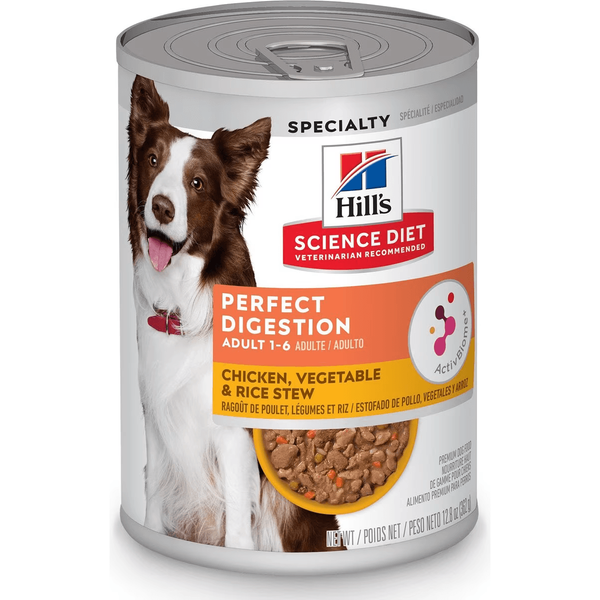 Hill s Science Diet Adult Perfect Digestion Chicken Vegetable Rice Stew Canned Dog Food