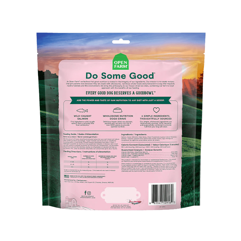 Open Farm Dog Food Goodbowl Wild Salmon Freeze Dried Raw Topper - 227 g - Dog Food - Open Farm - PetMax Canada