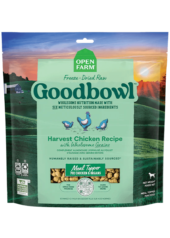 Open Farm Dog Food Goodbowl Harvest Chicken Freeze Dried Raw Toppers - 227g - Dog Food - Open Farm - PetMax Canada