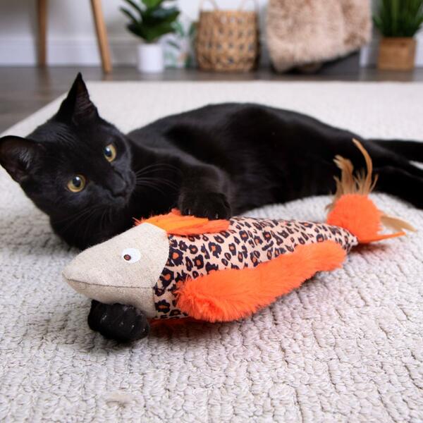 Instincts Cat Fin Frenzy Crinkle Plush Kicker