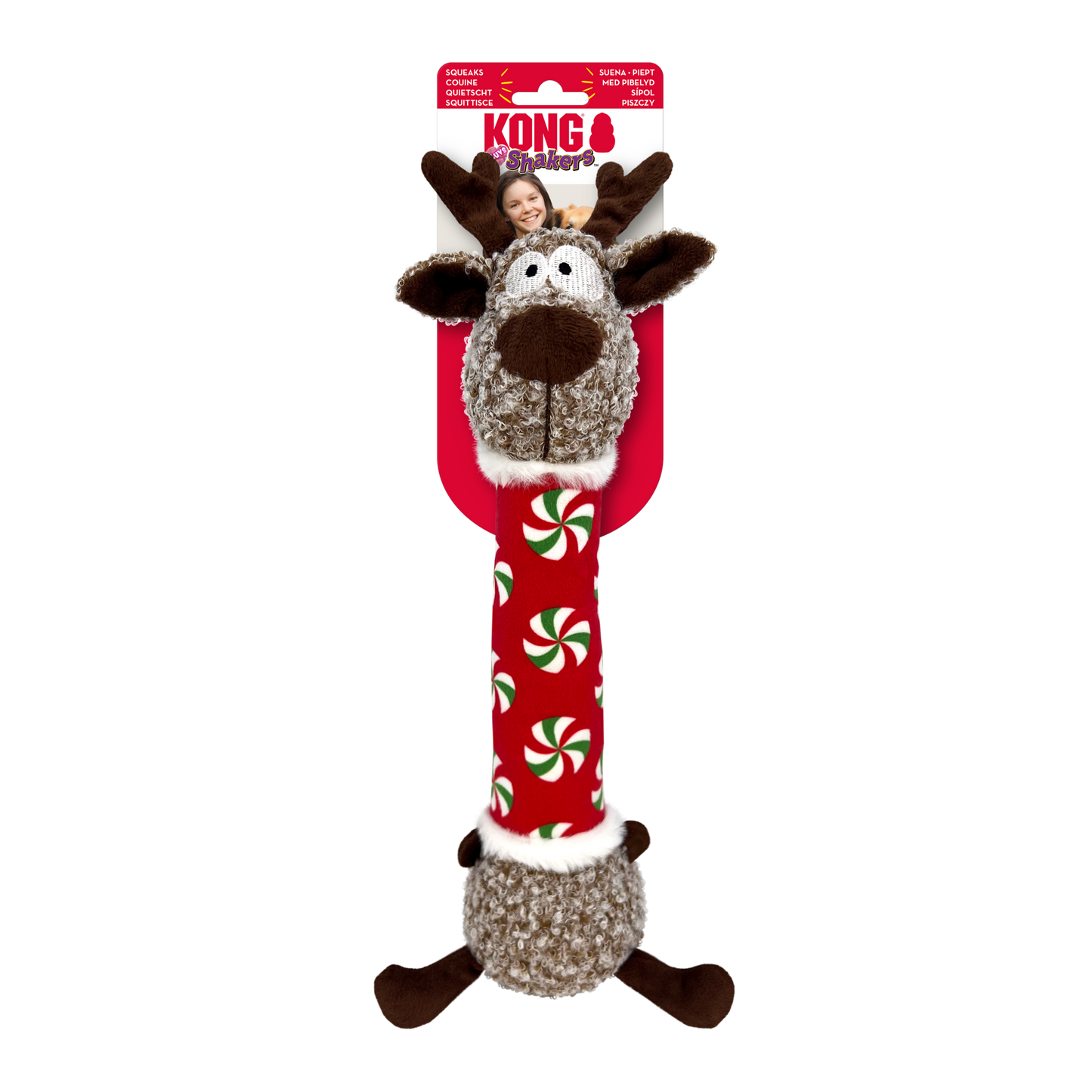 Kong Holiday Dog Holiday Shakers Reindeer Assorted