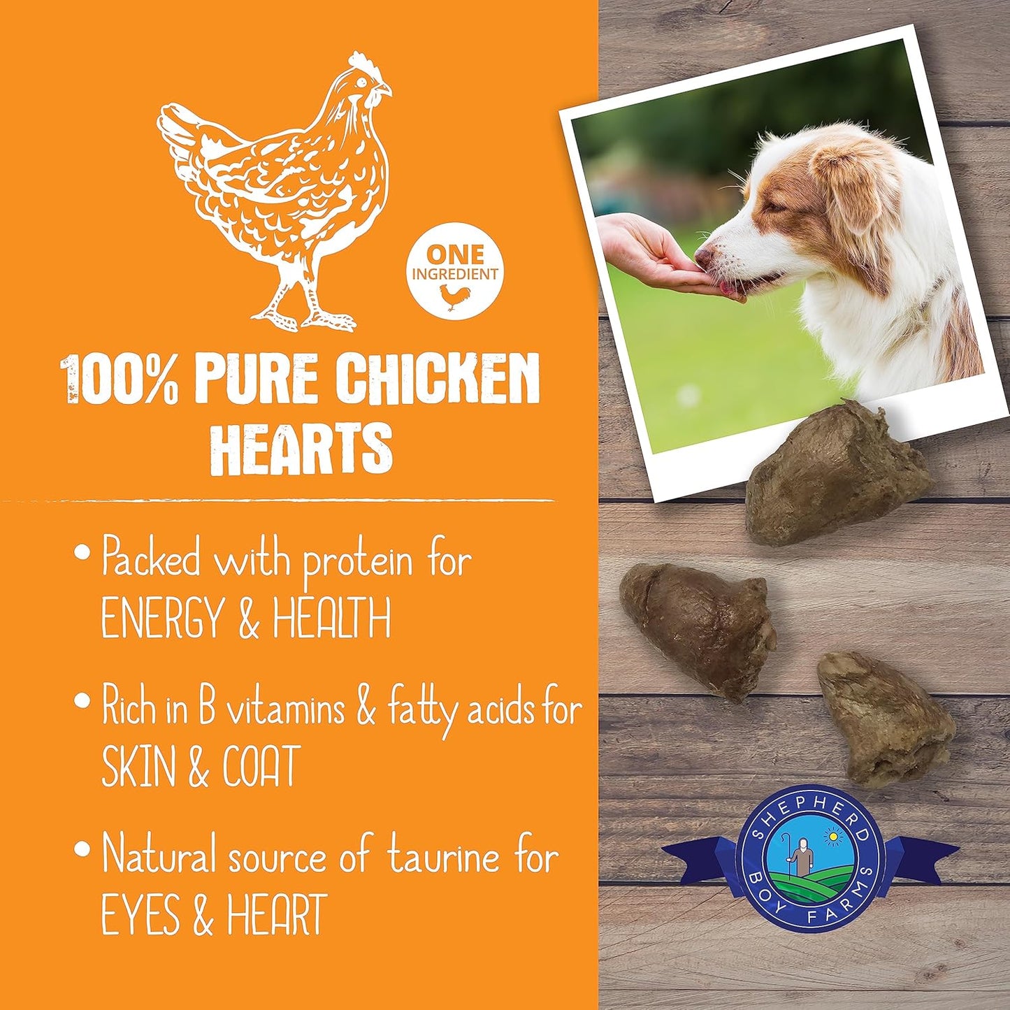 Shepherd Boy Farms Freeze Dried Chicken Hearts