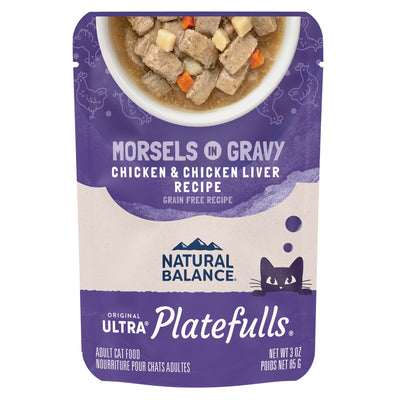 Natural Balance Platefulls Poulet d'intérieur et foie de poulet Nourriture humide pour chats