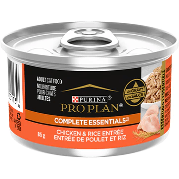 Purina Pro Plan Adult Complete Essentials Chicken & Rice Entrée in Gravy Wet Cat Food - 85g / Individual - Canned Cat Food - Purina Pro Plan - PetMax Canada