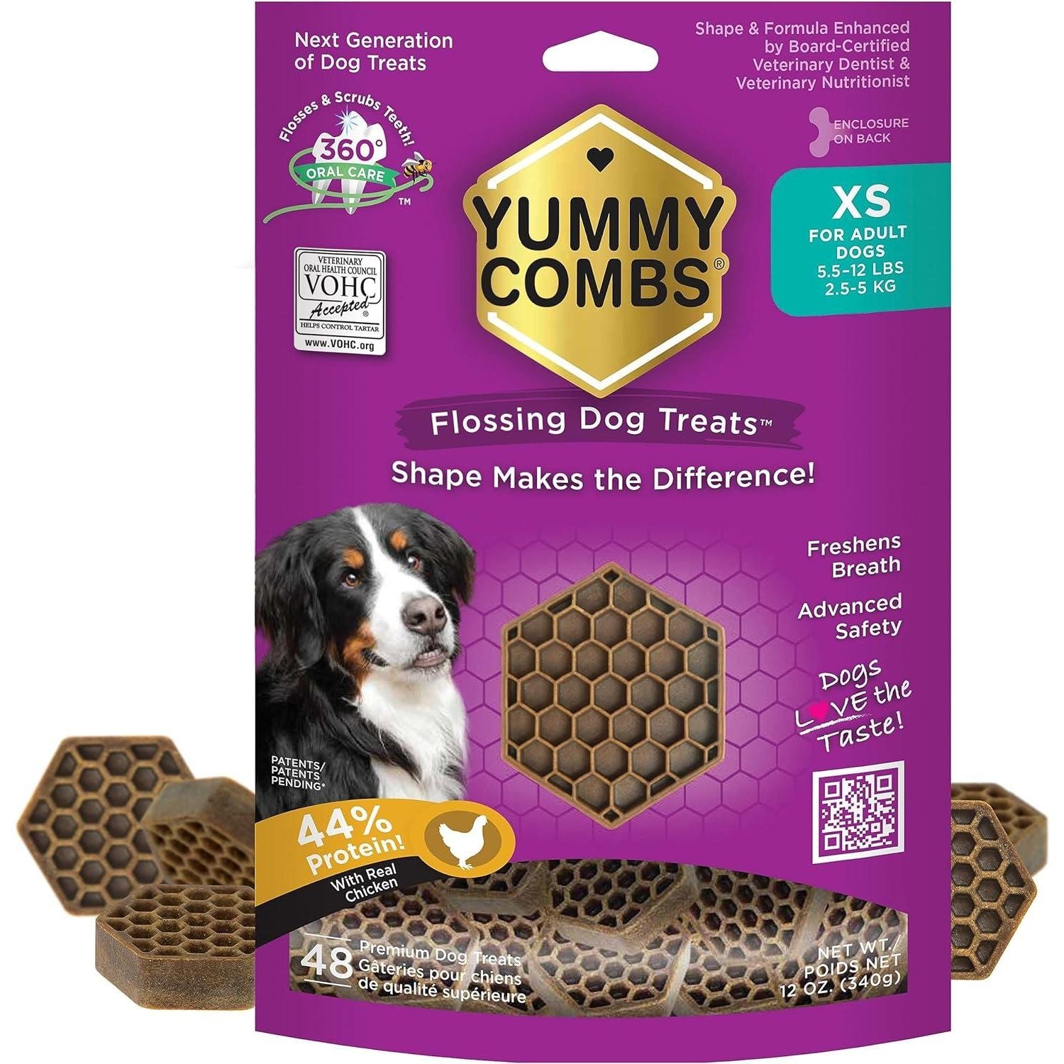 Yummy Combs Vet Approved Dental Chicken Dog Treats - X-Small / 340g - Dog Treats - Yummy Combs - PetMax Canada