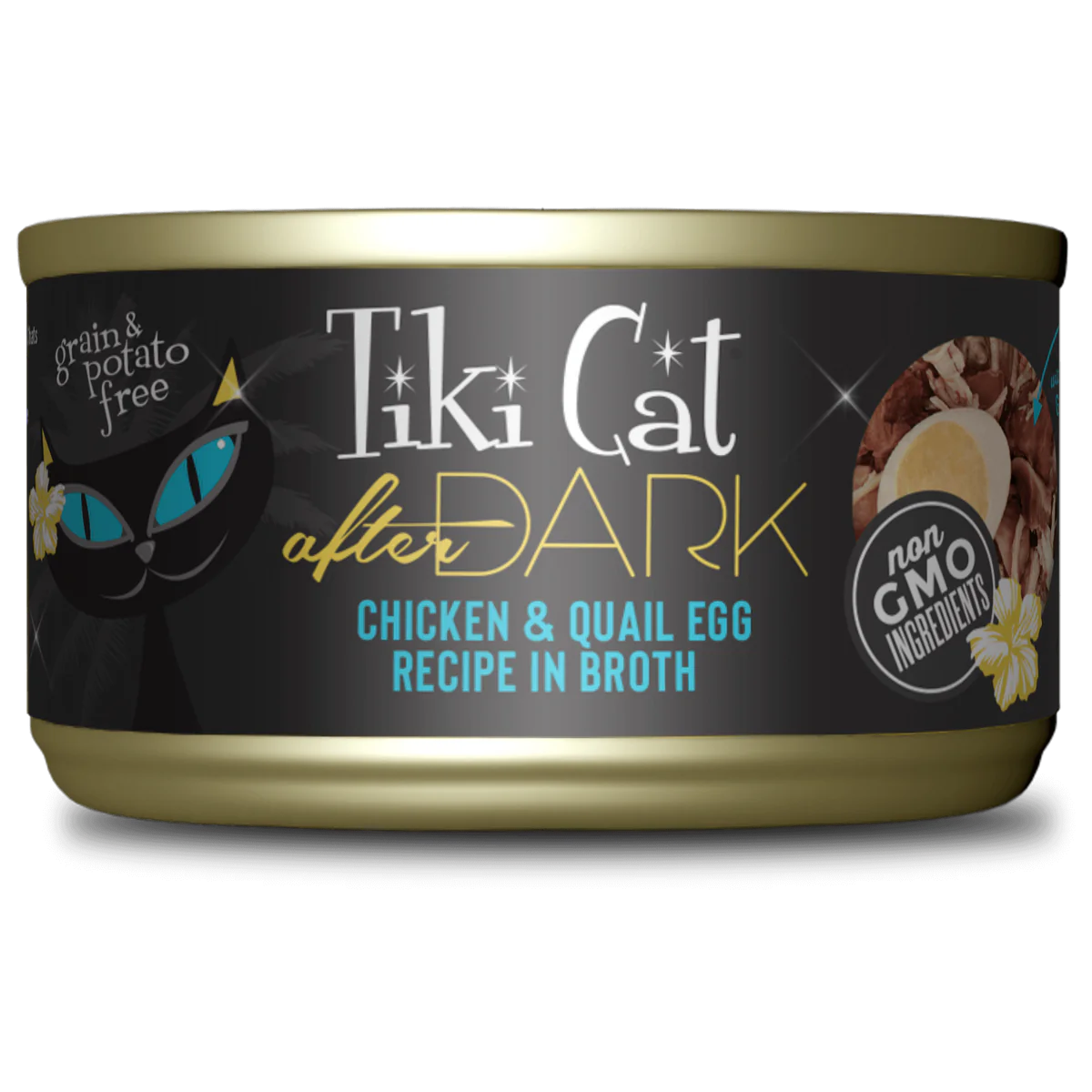 Tiki Cat Can After Dark Chicken & Quail Egg in Broth