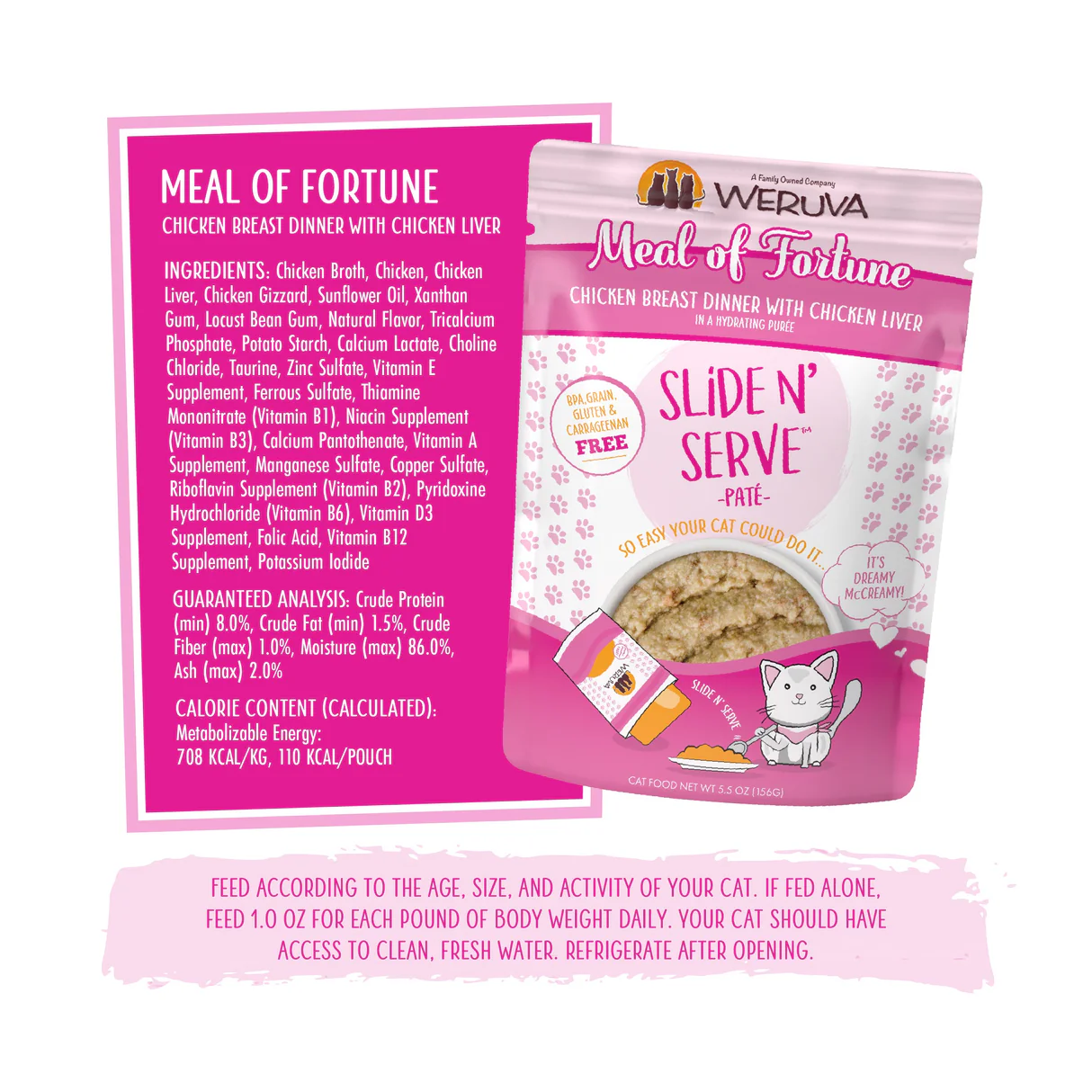 Weruva Cat Pouch Meal Of Fortune Chicken & Chicken Liver Pate