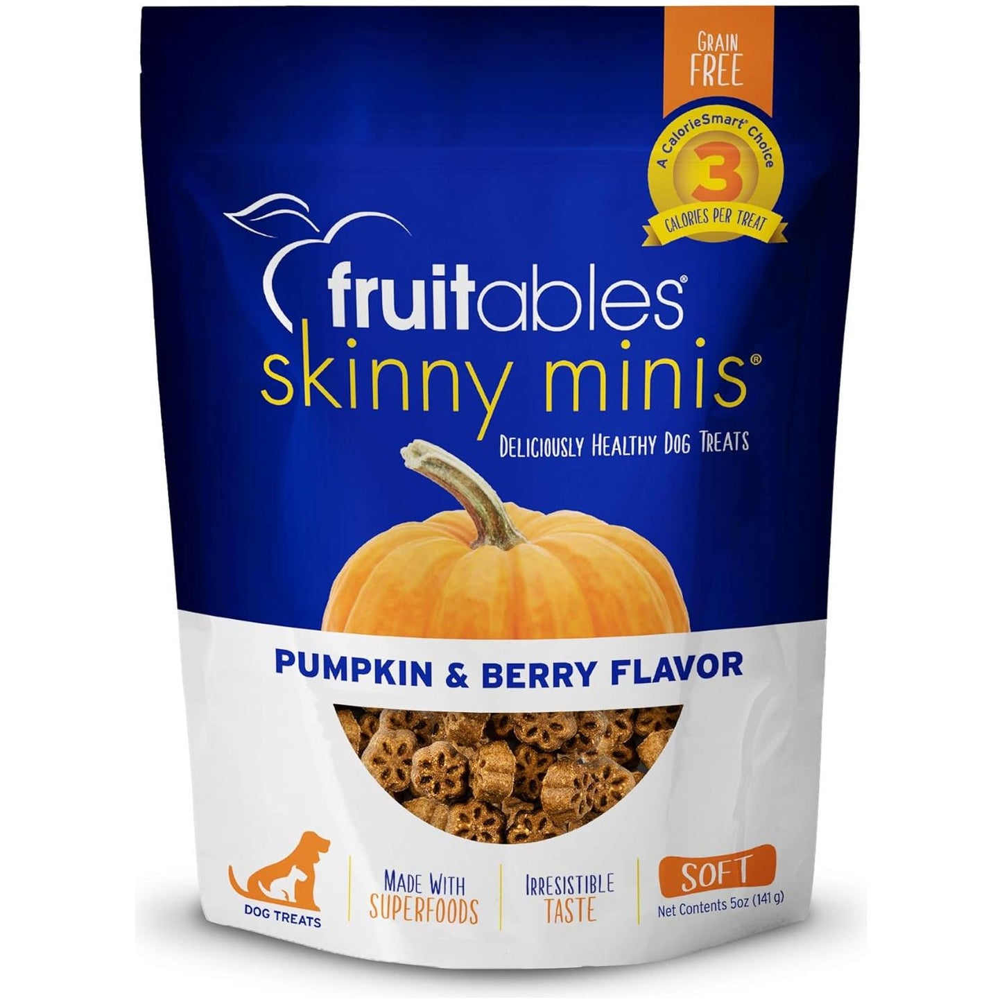 Fruitables Skinny Minis Dog Treats Pumpkin & Berry