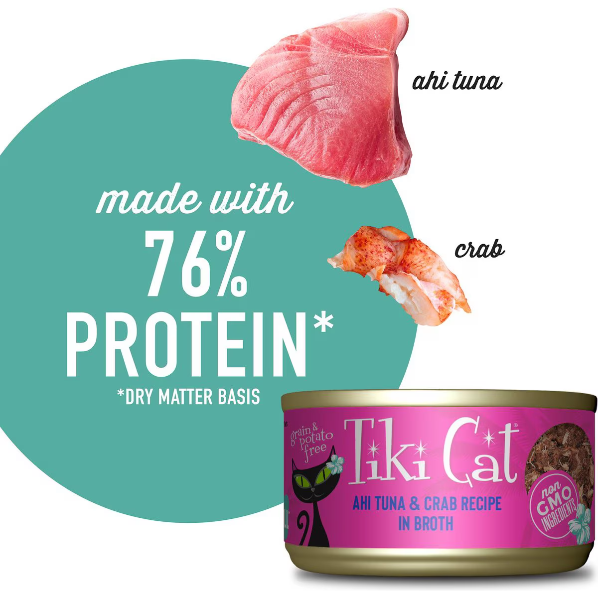 Tiki Cat Can Ahi Tuna & Crab Recipe In Broth