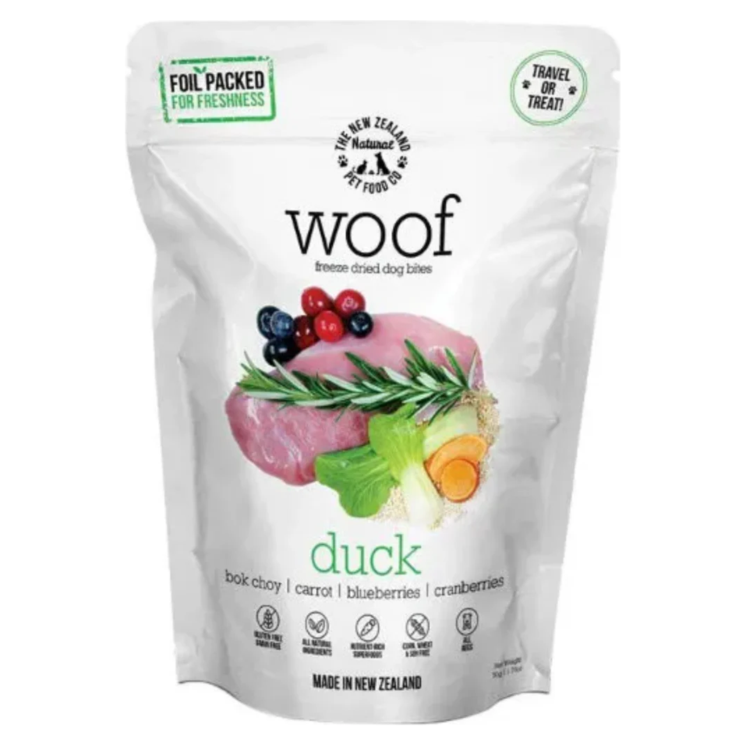 New Zealand Pet Food Woof Freeze Dried Bites Duck