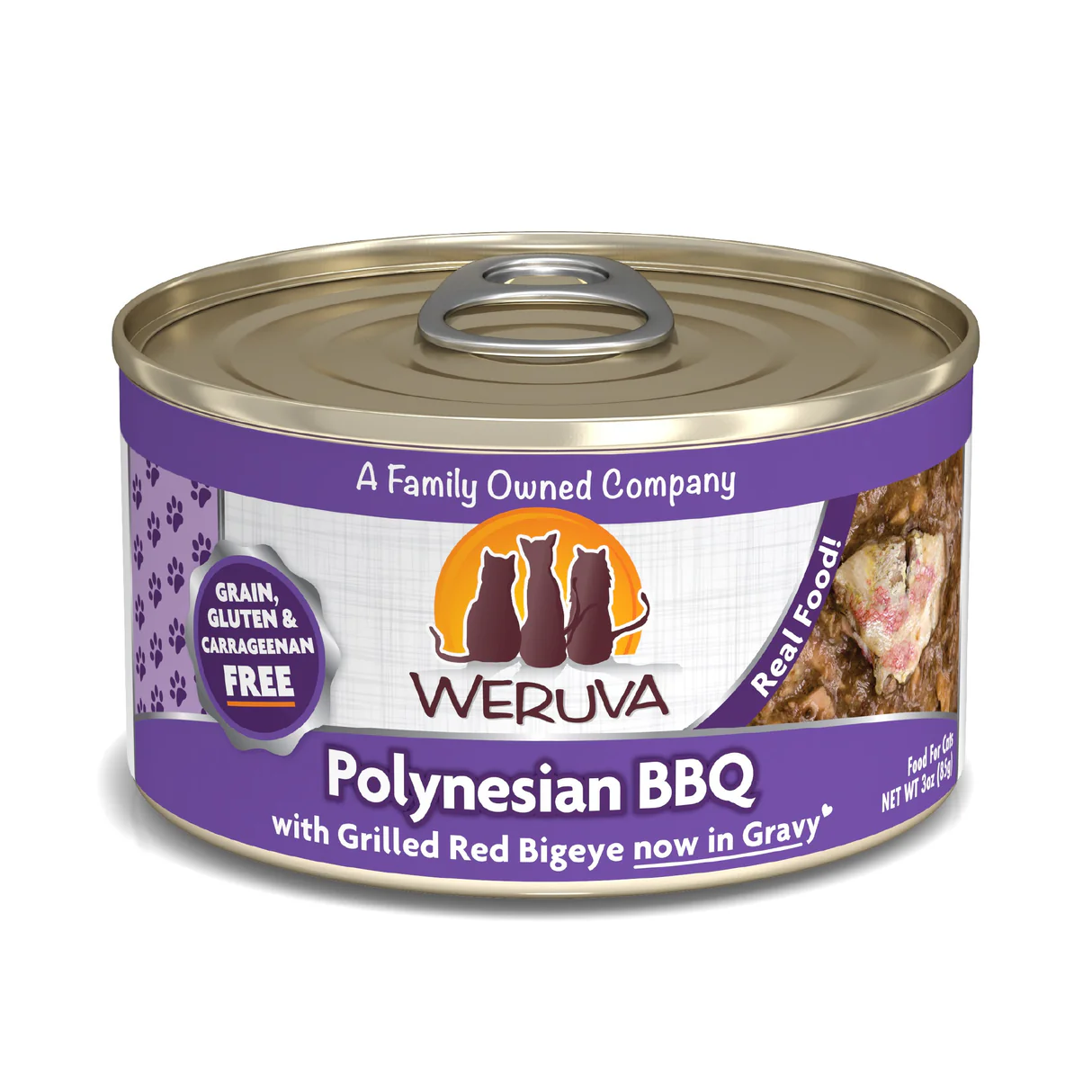 Weruva Wet Cat Food Polynesian Bbq Sardines, Tuna & Red Bigeye Dinner in Gravy