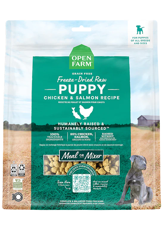 Open Farm Dog Freeze Dried Raw Puppy Chicken & Salmon