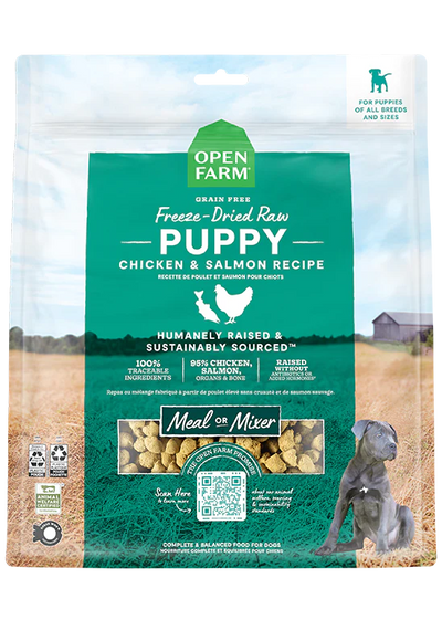 Open Farm Dog Freeze Dried Raw Puppy Chicken & Salmon