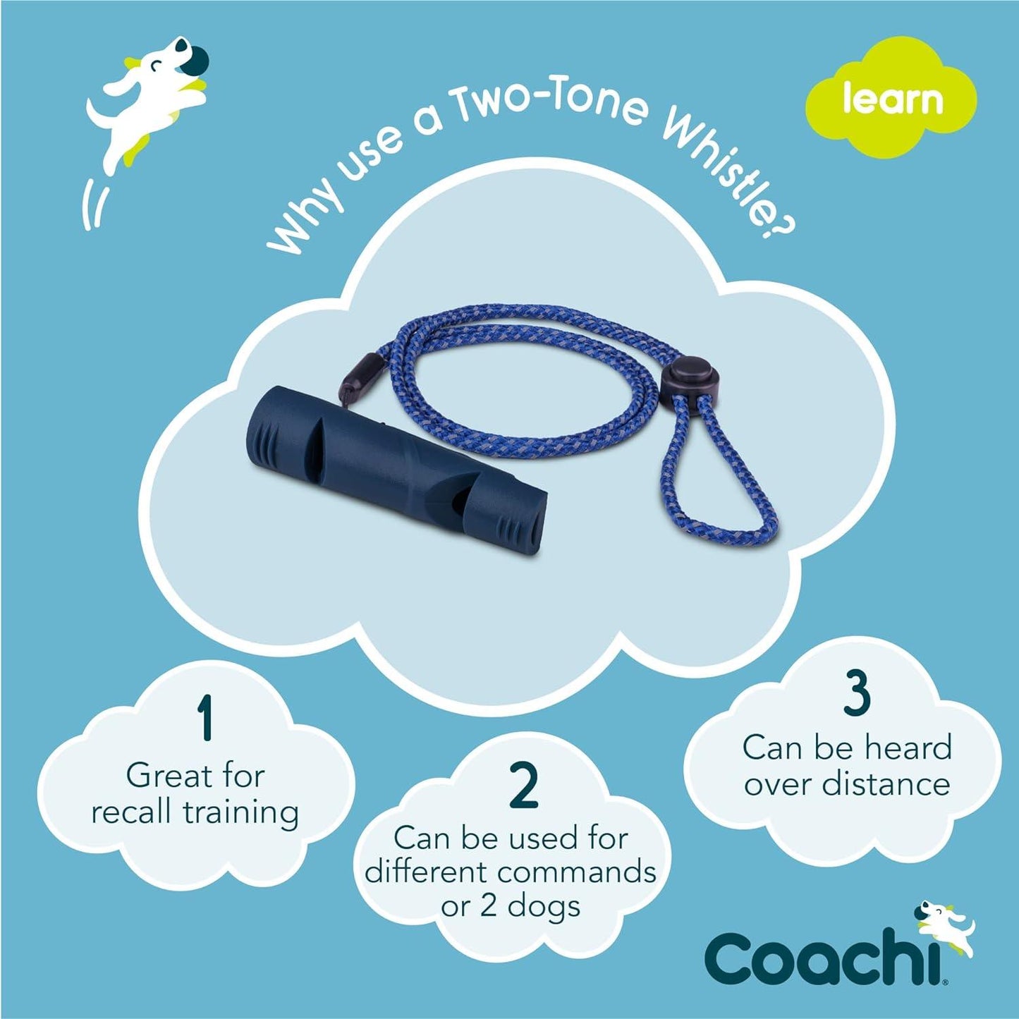 Coachi Two-Tone Whistle - Navy - Training Products - COACHI - PetMax Canada