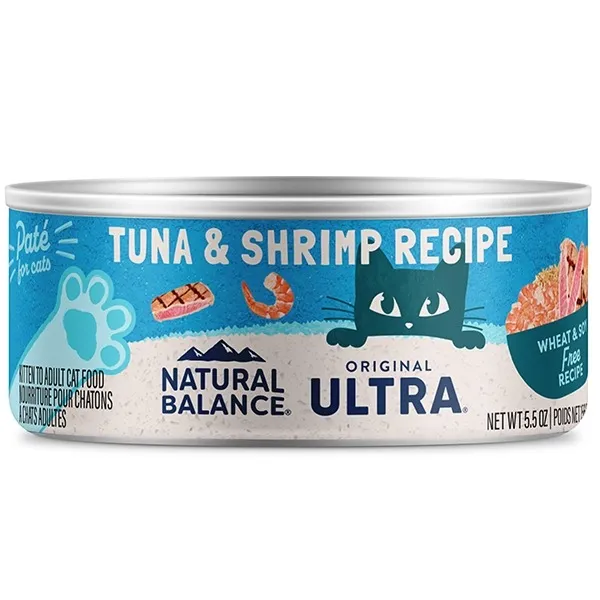 Natural Balance Ultra Premium Thon avec Formule aux Crevettes Nourriture pour Chats en Conserve