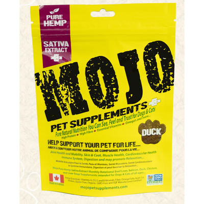 Mojo Hemp Supplément pour animaux de compagnie Friandises au canard