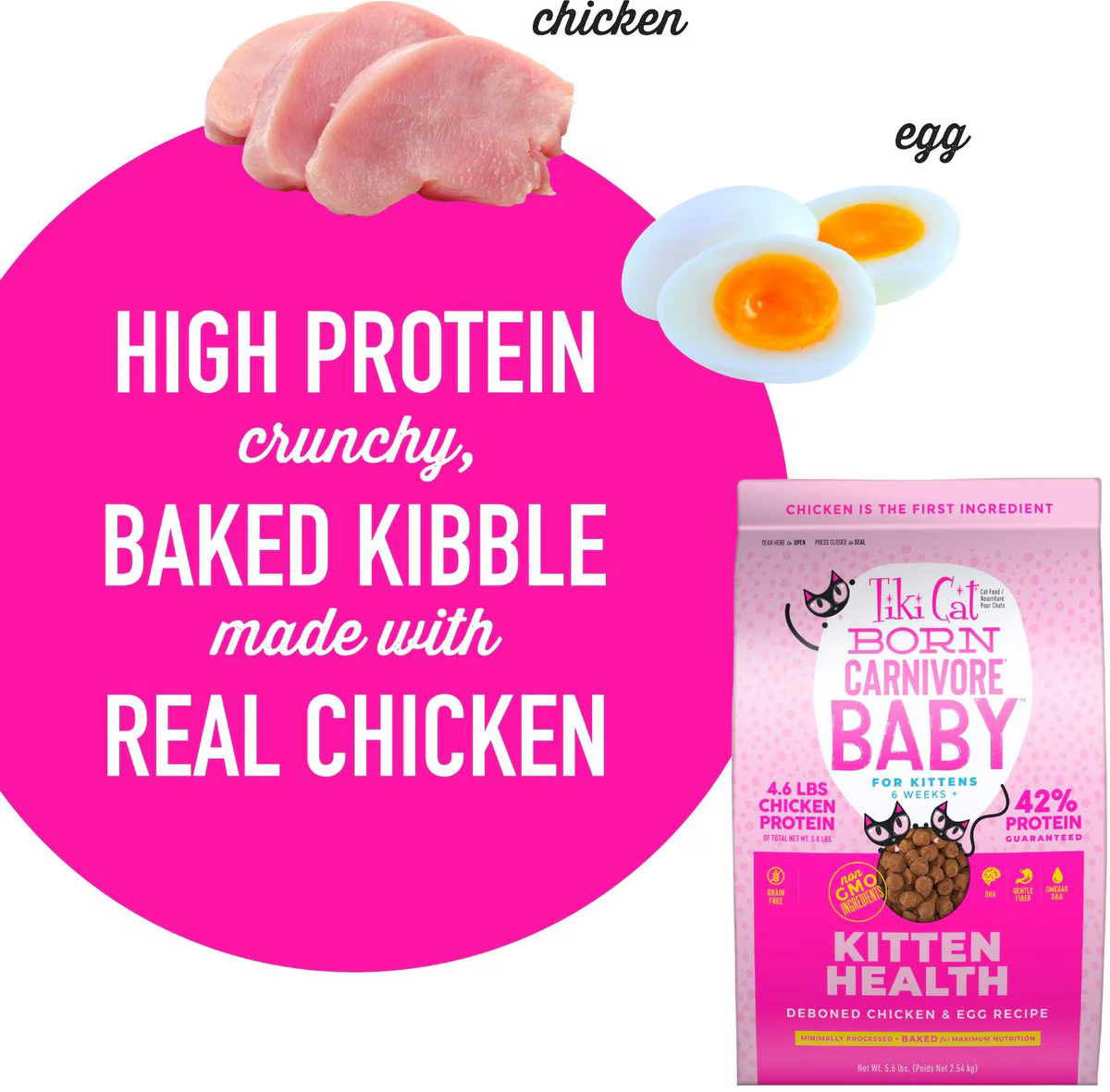 Tiki Cat Born Carnivore High Protein Kitten Chicken & Egg