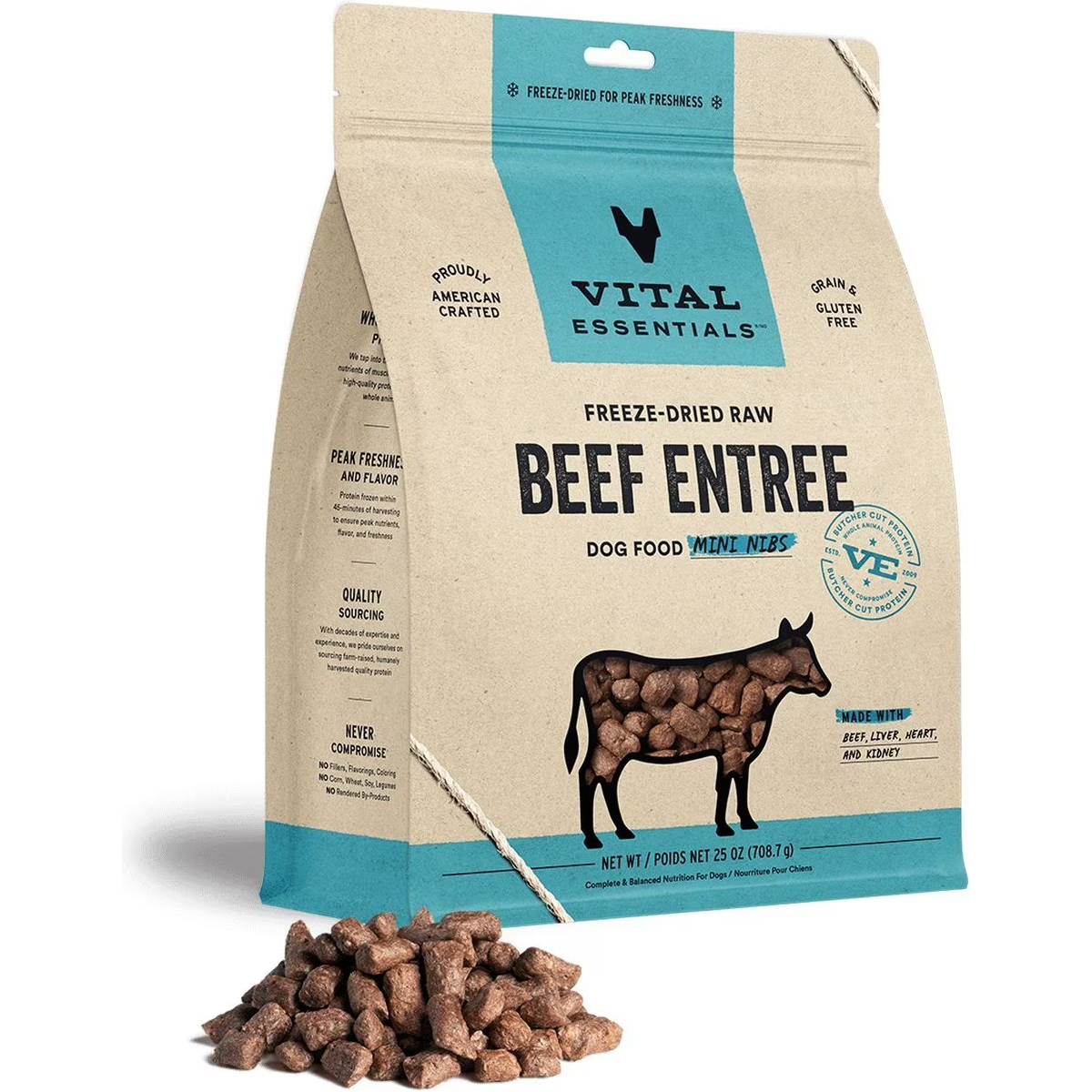 Vital Essentials Freeze Dried Raw Beef Mini Nibs