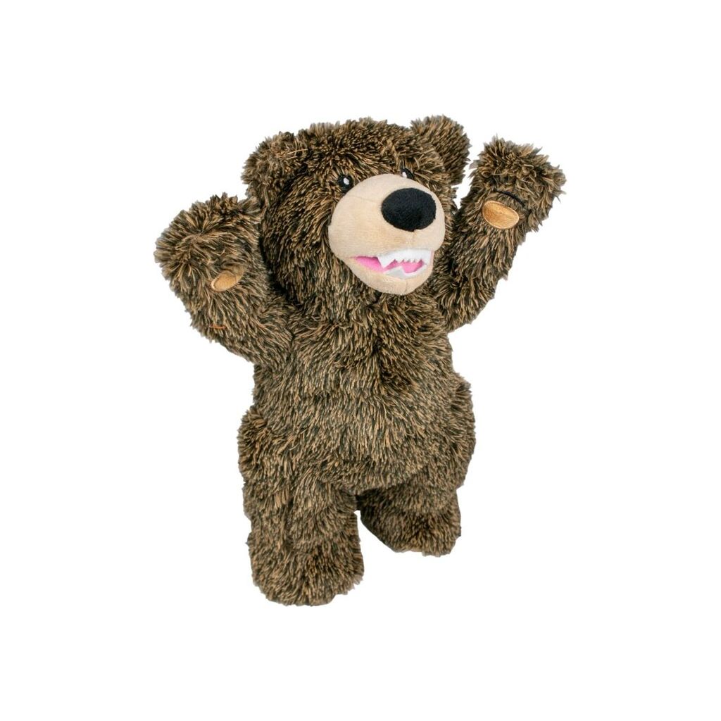 Tall Tails Plush Grizzly With Squeaker & Interior Rope