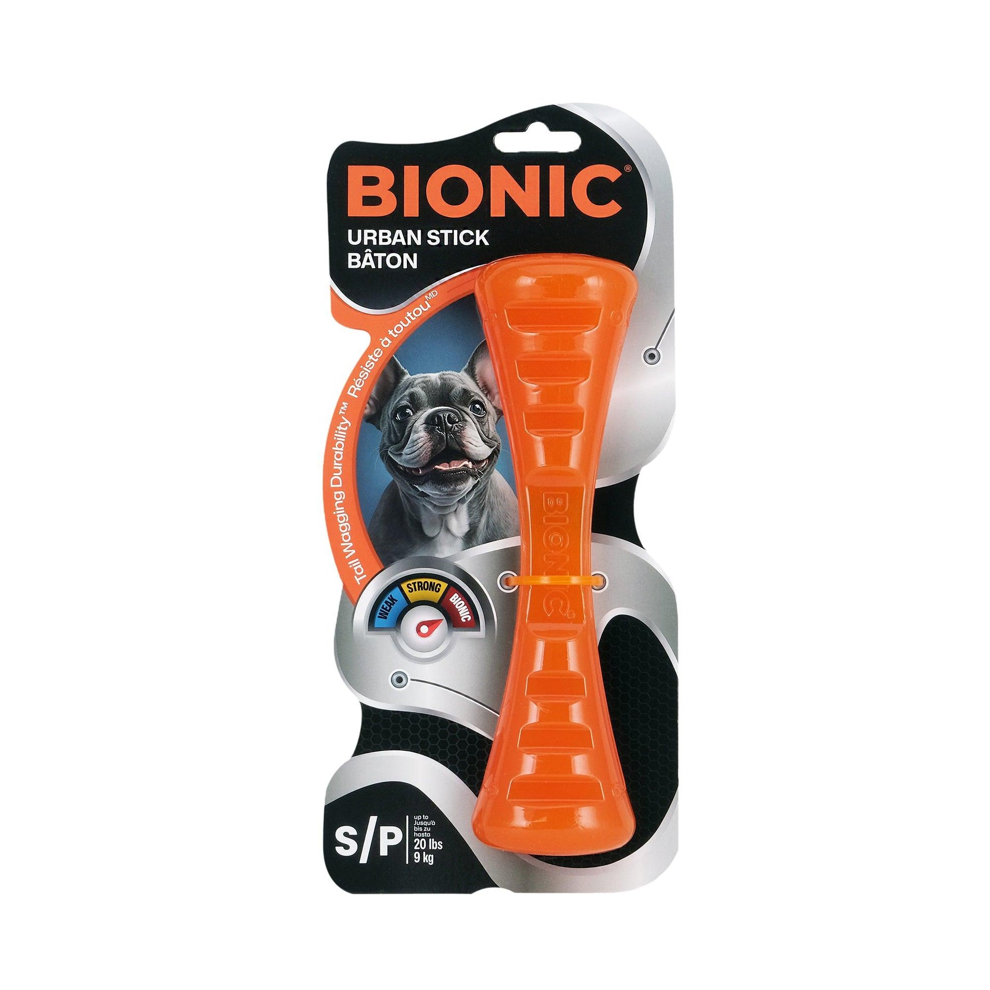 Bionic Rubber Urban Stick Dog Toy - Small: 8" - Dog Toys - Bionic - PetMax Canada