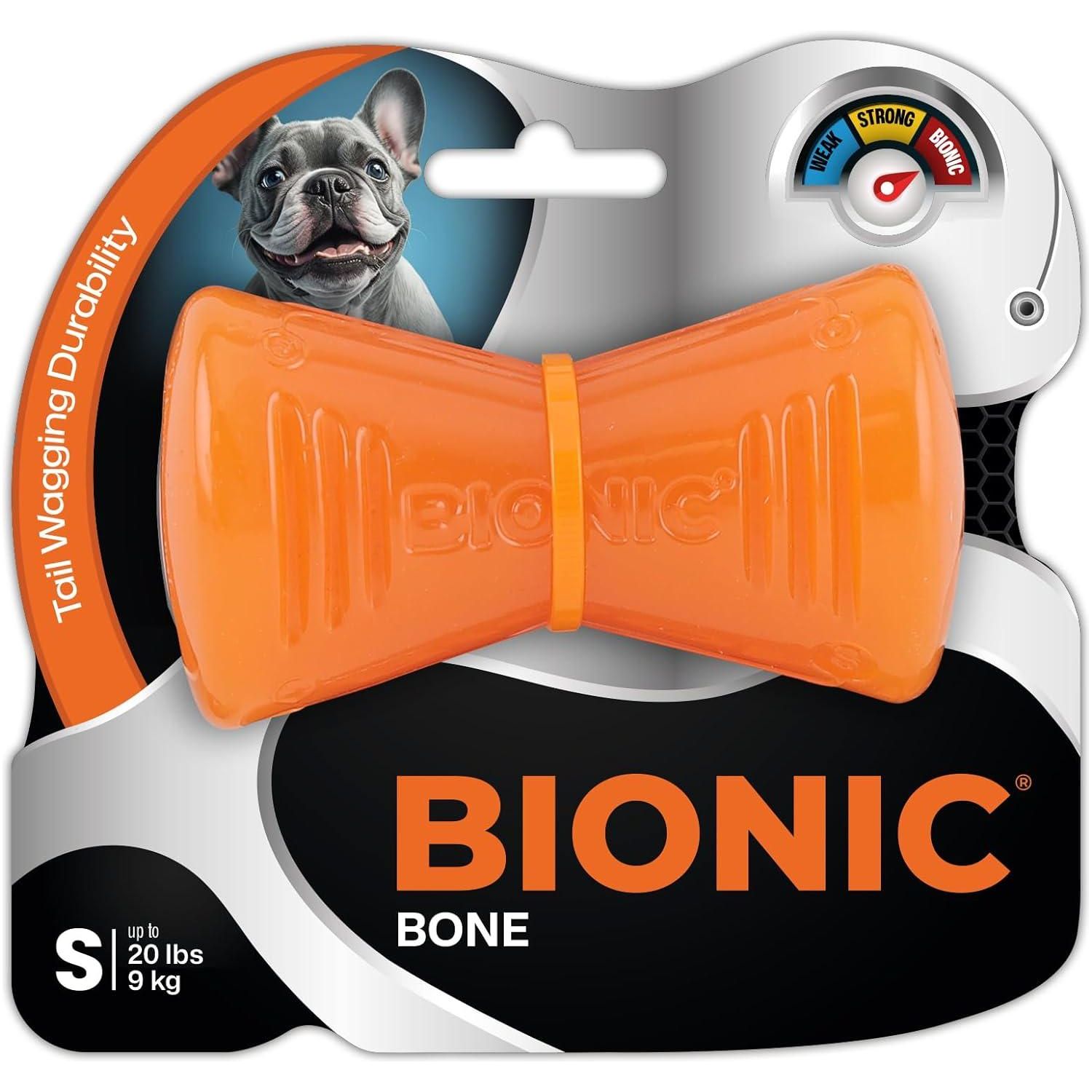 Bionic Rubber Dog Bone - Small: 3.5" - Dog Toys - Bionic - PetMax Canada