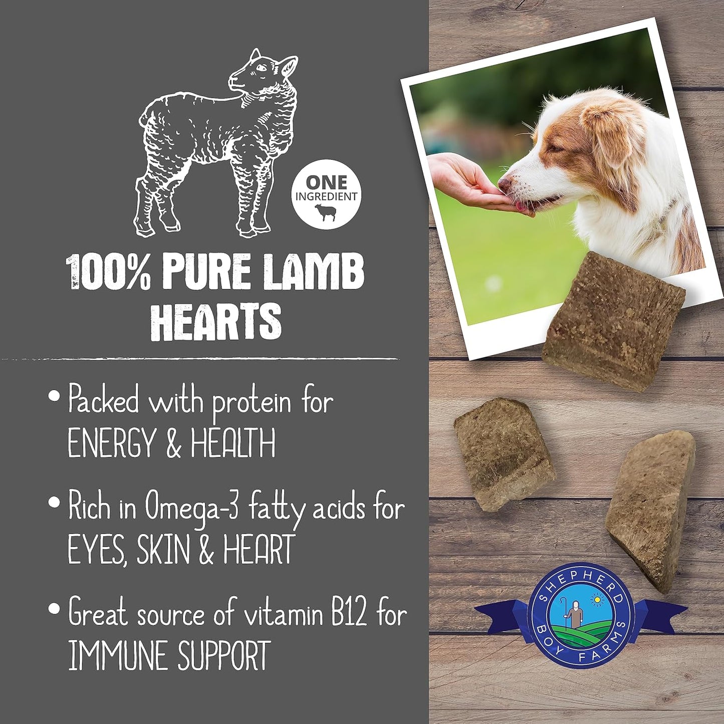 Shepherd Boy Farm Freeze Dried Lamb Hearts