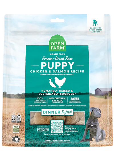 Open Farm Dog Freeze Dried Patties Puppy Chicken & Salmon