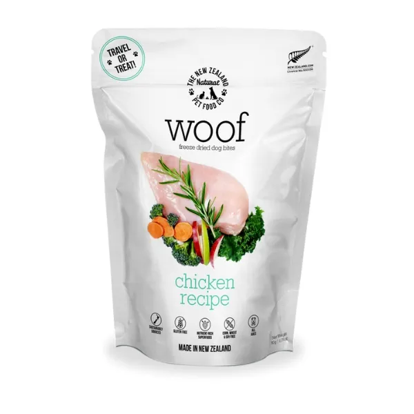 New Zealand Pet Food Woof Freeze Dried Bites Chicken