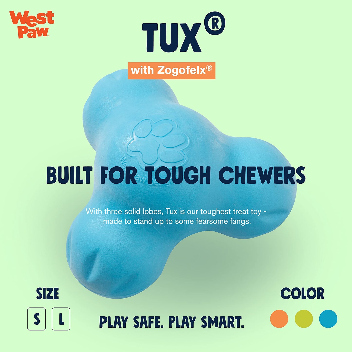 West Paw Zogoflex Chew Tux Aqua