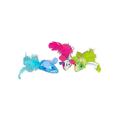 Multipet Cat Toy Margaritaville Mice 3 pack