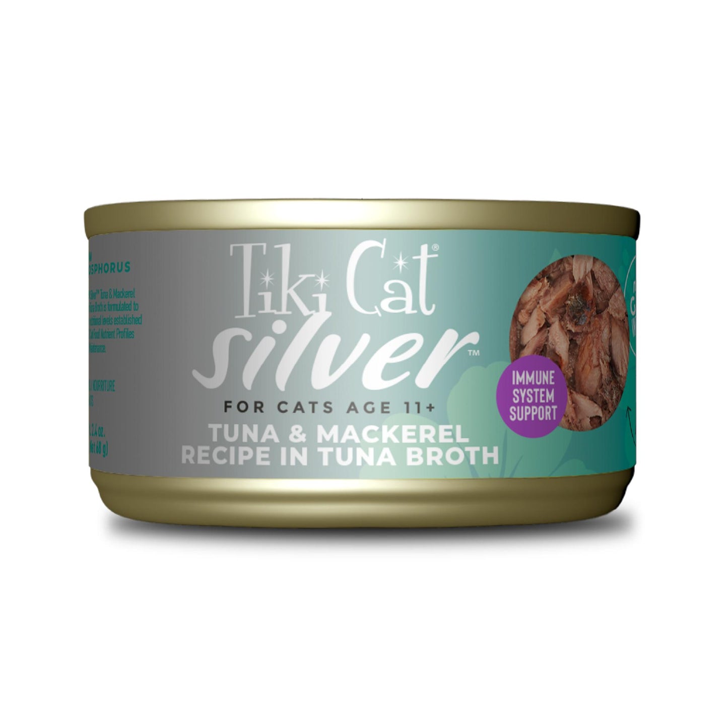 Tiki Cat Can Silver Tuna & Mackerel In Broth