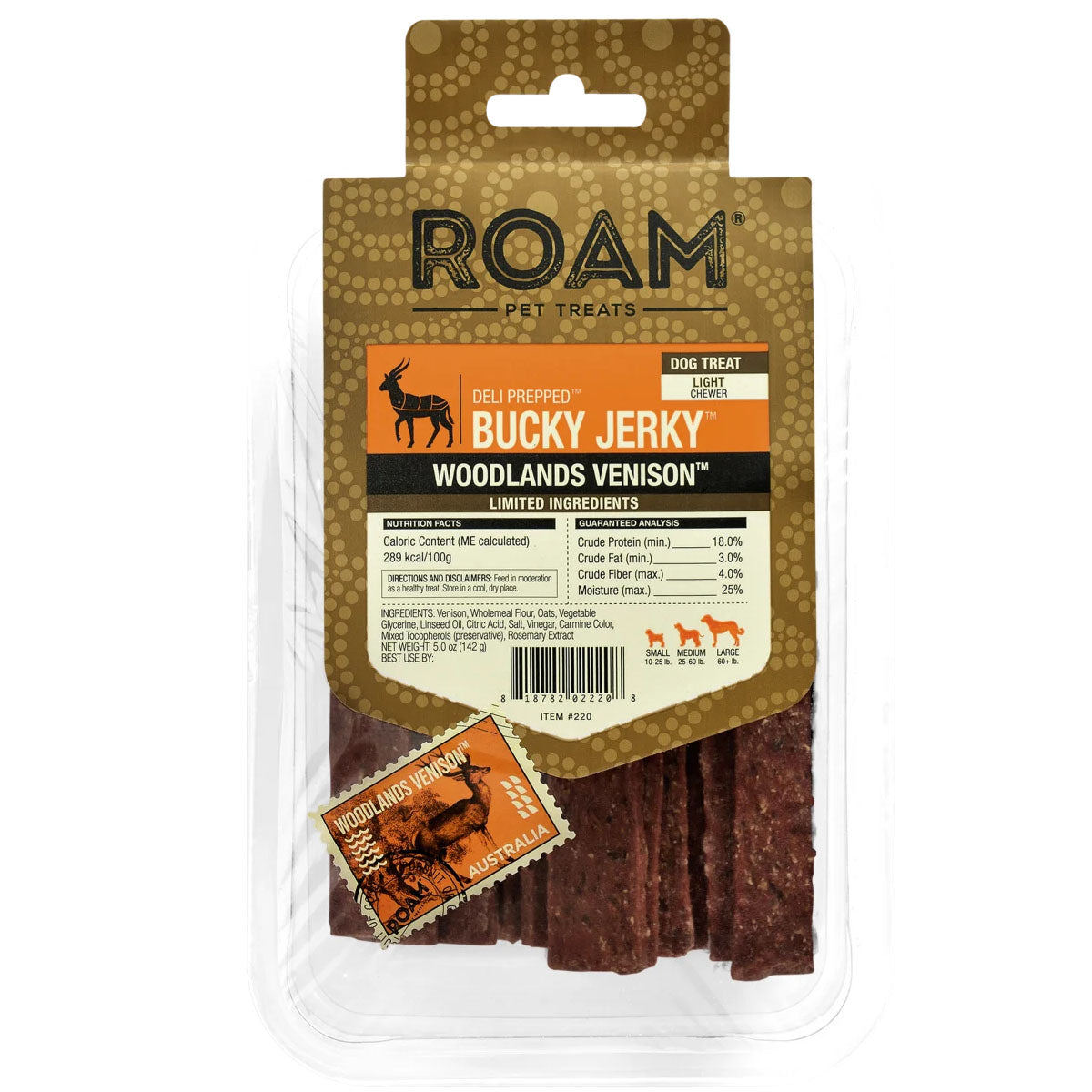 Roam Woodlands Bucky Venison Jerky