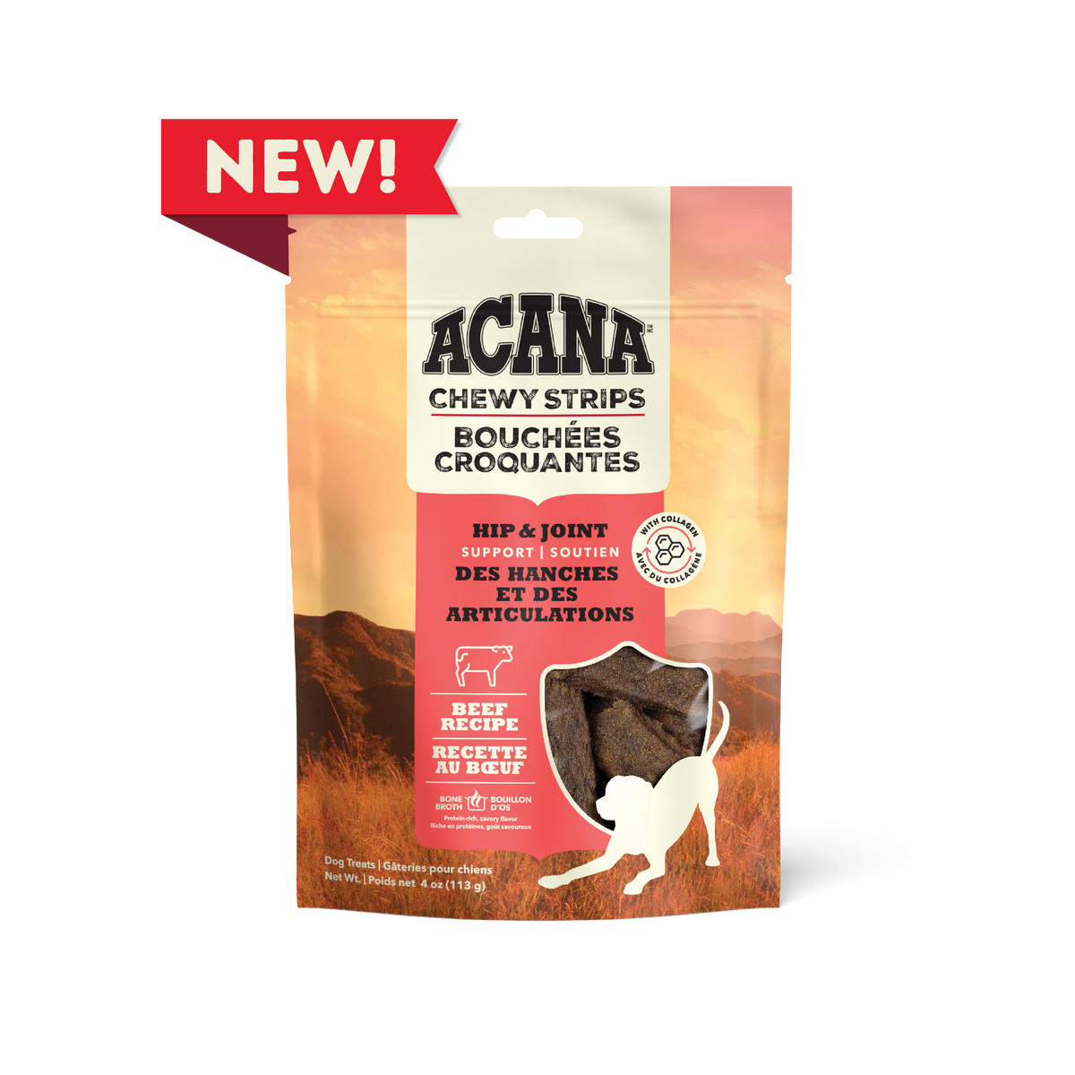 Acana Dog Chewy Strips Hip & Joint Beef