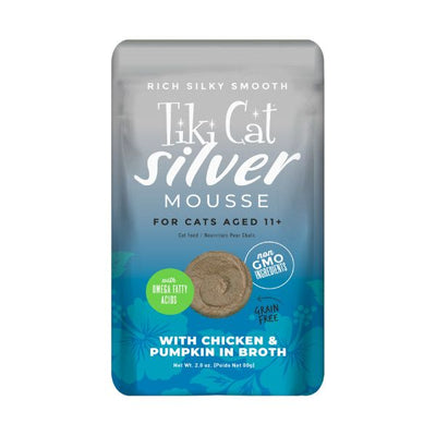 Tiki Cat Pouch Velvet Mousse Senior Chicken With Pumpkin