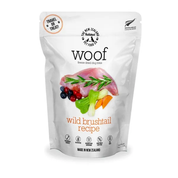 New Zealand Pet Food Woof Freeze Dried Bites Wild Brushtail