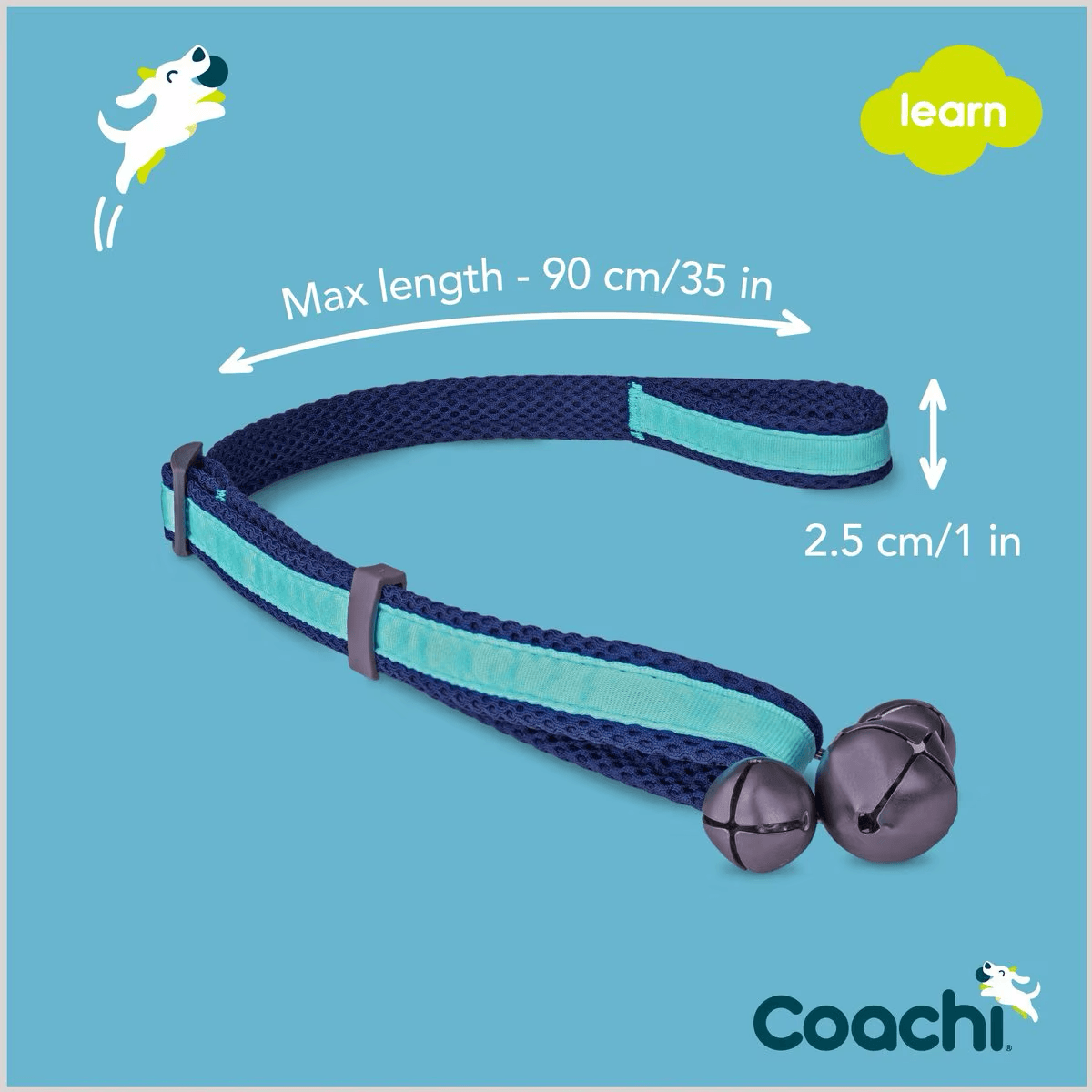 Coachi Toilet Training Bells - Navy & Light Blue - Training Products - COACHI - PetMax Canada