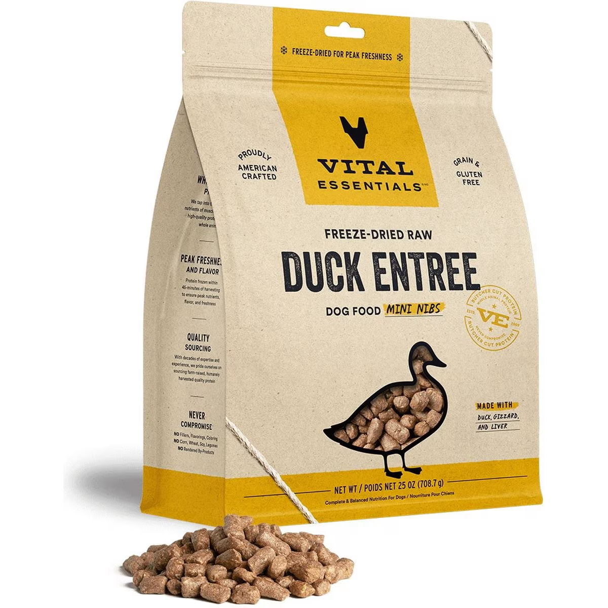 Vital Essentials Freeze Dried Raw Duck Mini Nibs