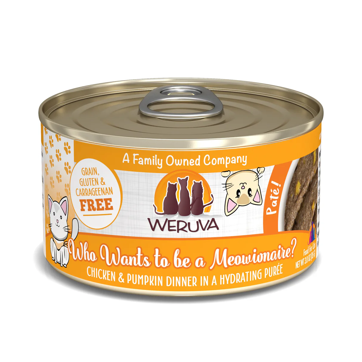 Weruva Wet Cat Food Who wants to be a Meowionaire? Chicken & Pumpkin Pate