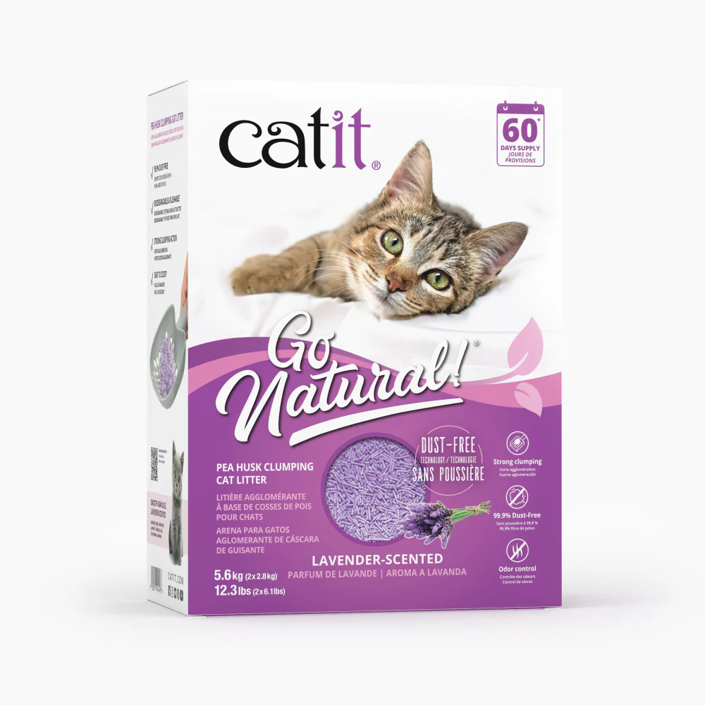 Catit Go Natural Pea Husk Litter Lavender Scented 5.6kg