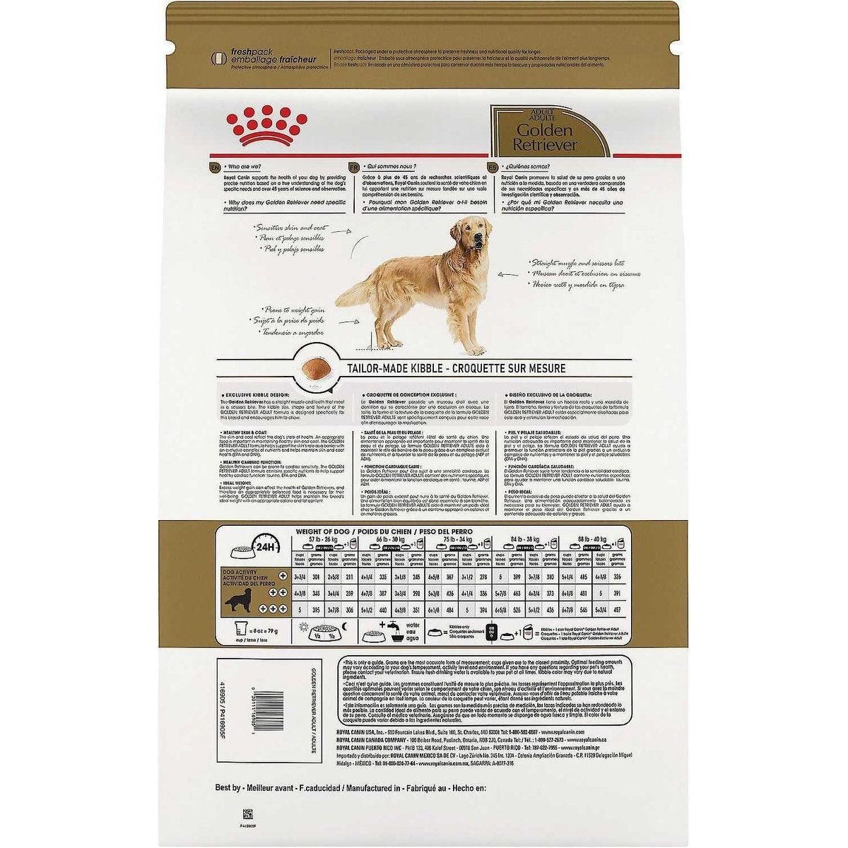 Max Value Pack: Royal Canin Golden Retriever Adult Dry Food 13.6 Kg + Greenies Large Dental Dog Treats 1.02 Kg - Default Title - - Royal Canin - PetMax Canada