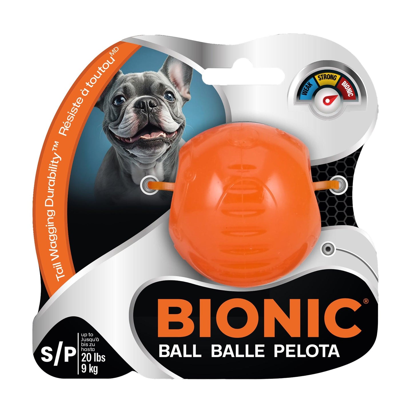 Bionic Rubber Ball Dog Toy - Small: 2.25" - Dog Toys - Bionic - PetMax Canada