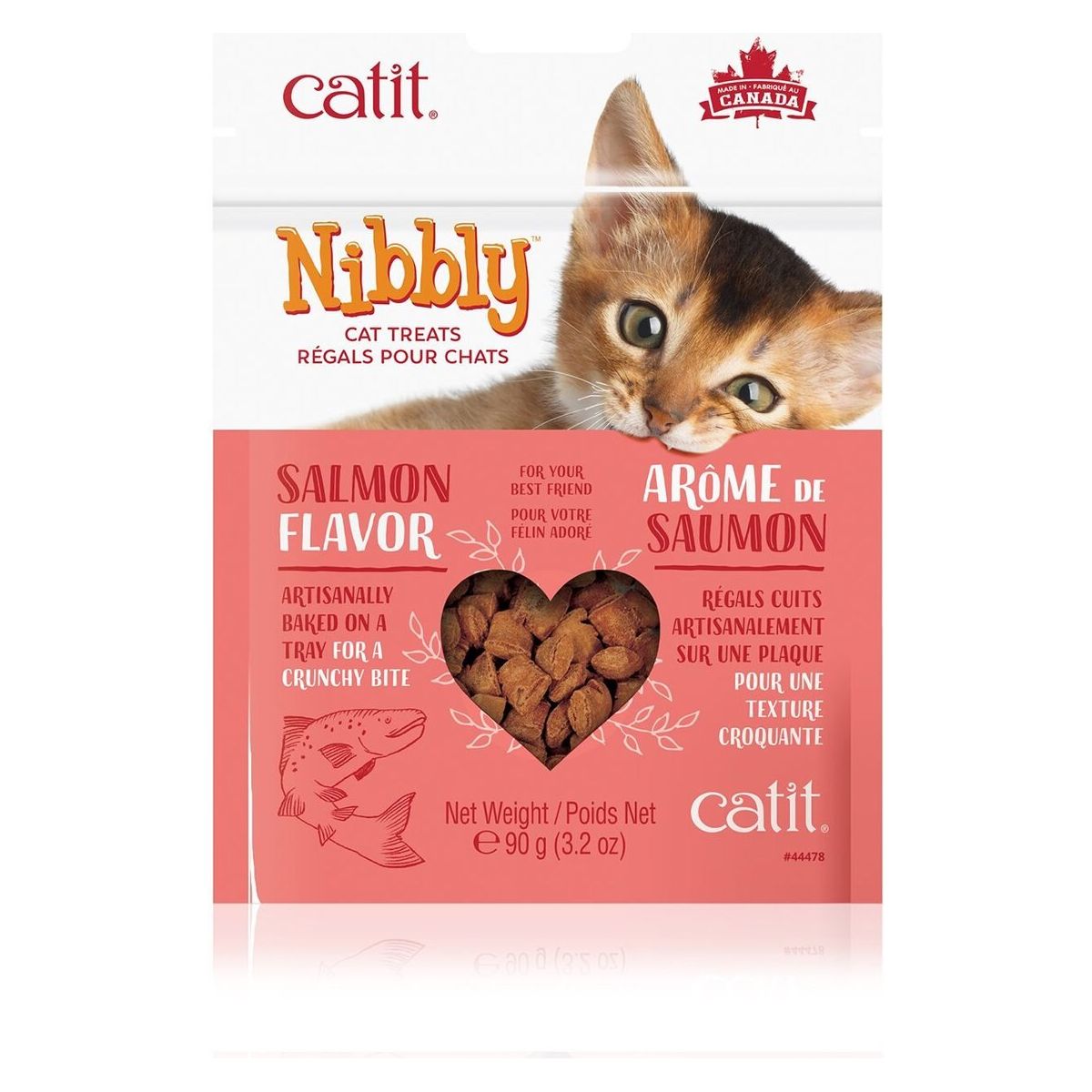 Gâteries Nibbly Catit pour chats, saveur saumon