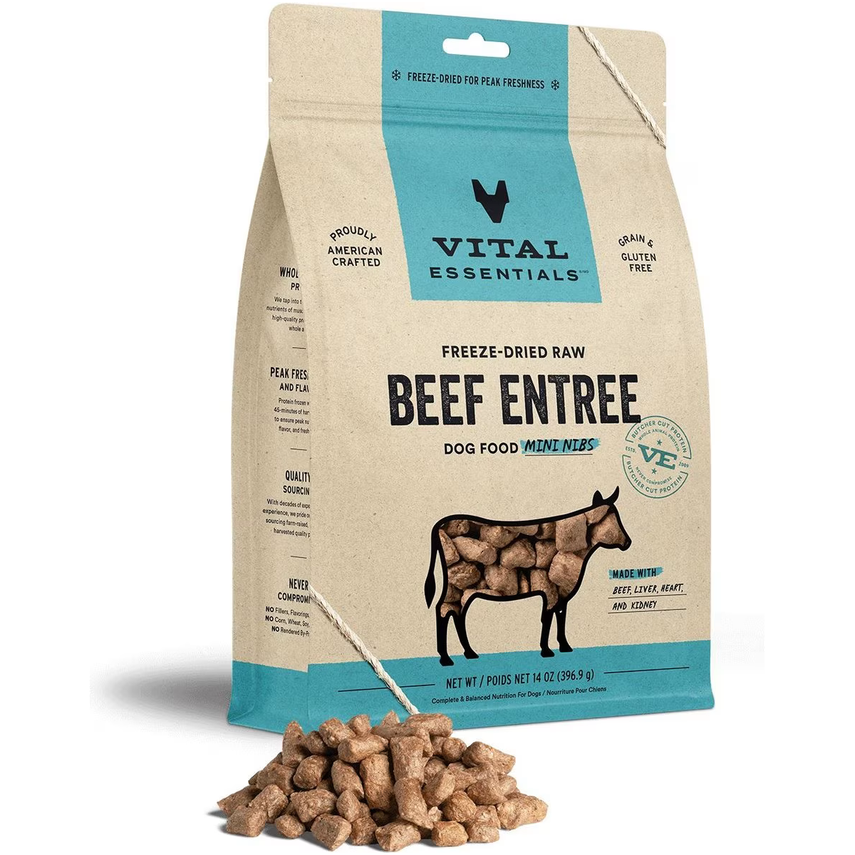 Vital Essentials Freeze Dried Raw Beef Mini Nibs