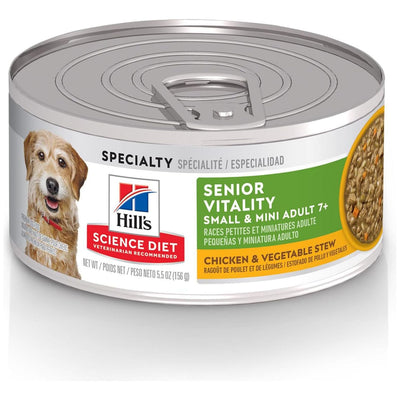 Hill's Science Diet Adult 7+ Senior Vitality Ragoût de Poulet et de Légumes Nourriture en Conserve pour Chiens