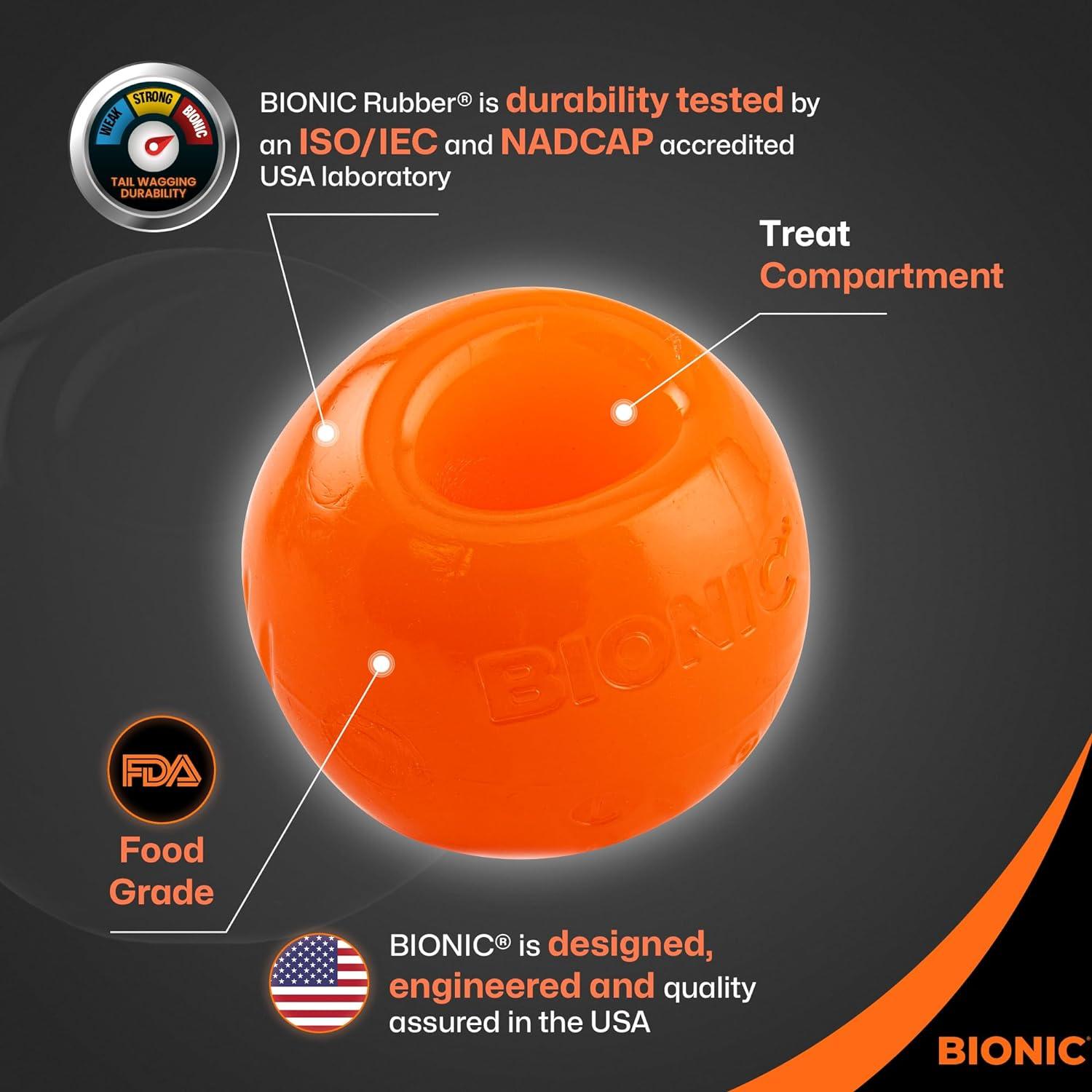 Bionic Rubber Ball Dog Toy - Small: 2.25" - Dog Toys - Bionic - PetMax Canada