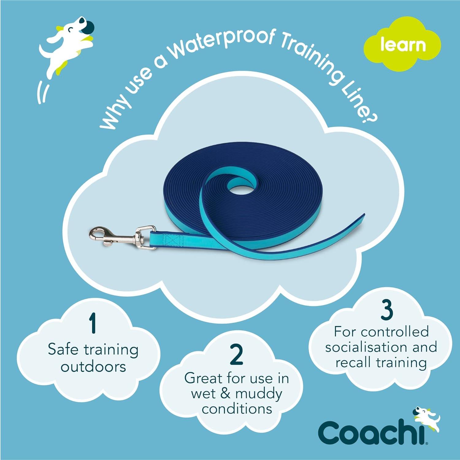 Coachi Waterproof Training Line Navy & Light Blue - 10m - Training Products - COACHI - PetMax Canada