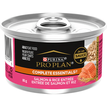 Purina Pro Plan Complete Essentials Adult Salmon & Rice Entrée in Sauce Wet Cat Food - 85g / Individual - Cat Food - Purina Pro Plan - PetMax Canada