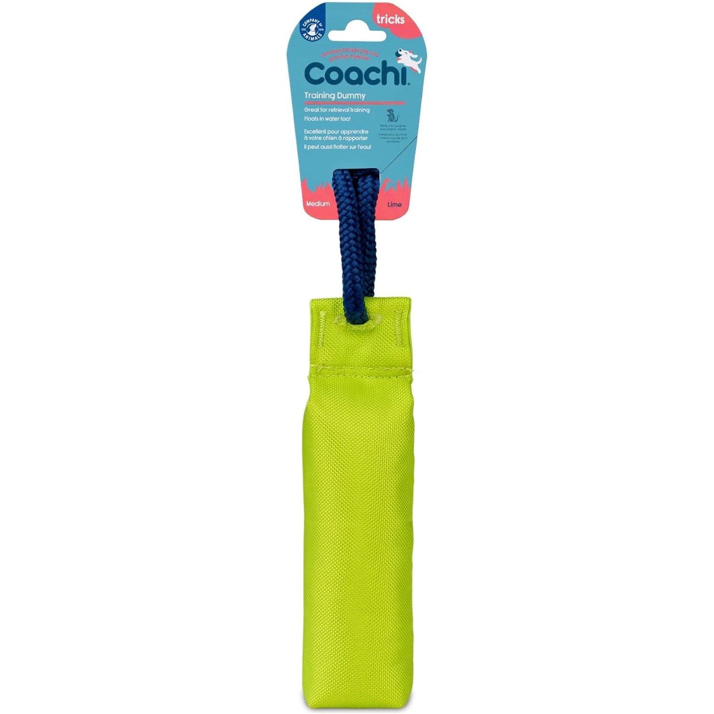 Coachi Training Dummy - Medium (8.75"): Lime - Training Products - COACHI - PetMax Canada